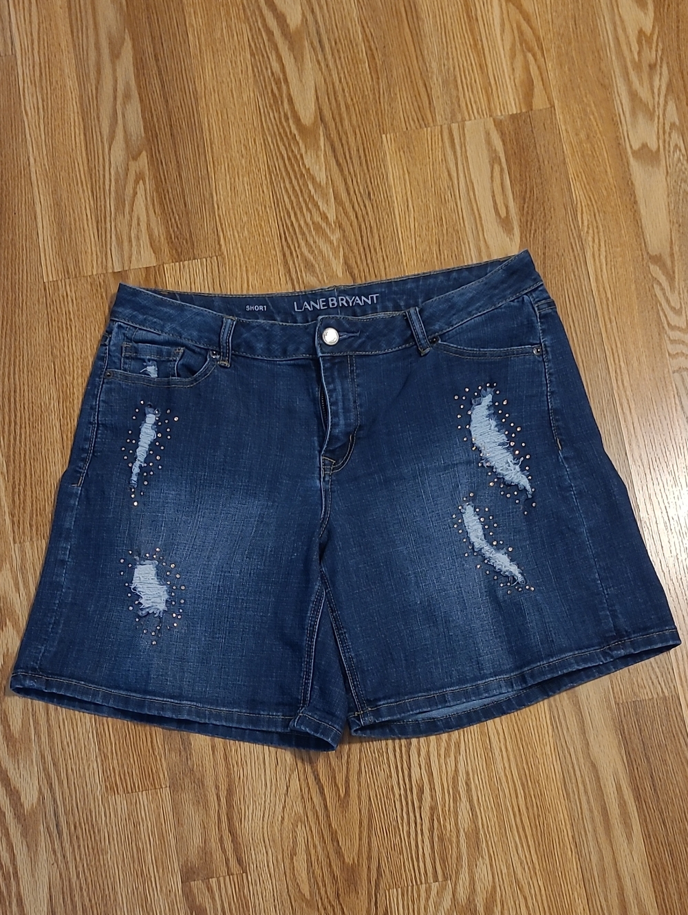 Lane Bryant Embellished Jean Shorts